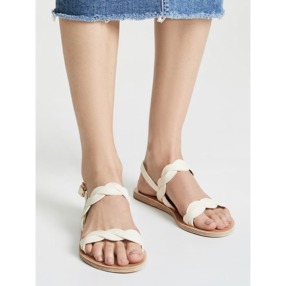 NEW Ancient Greek Plexi white sandals 36